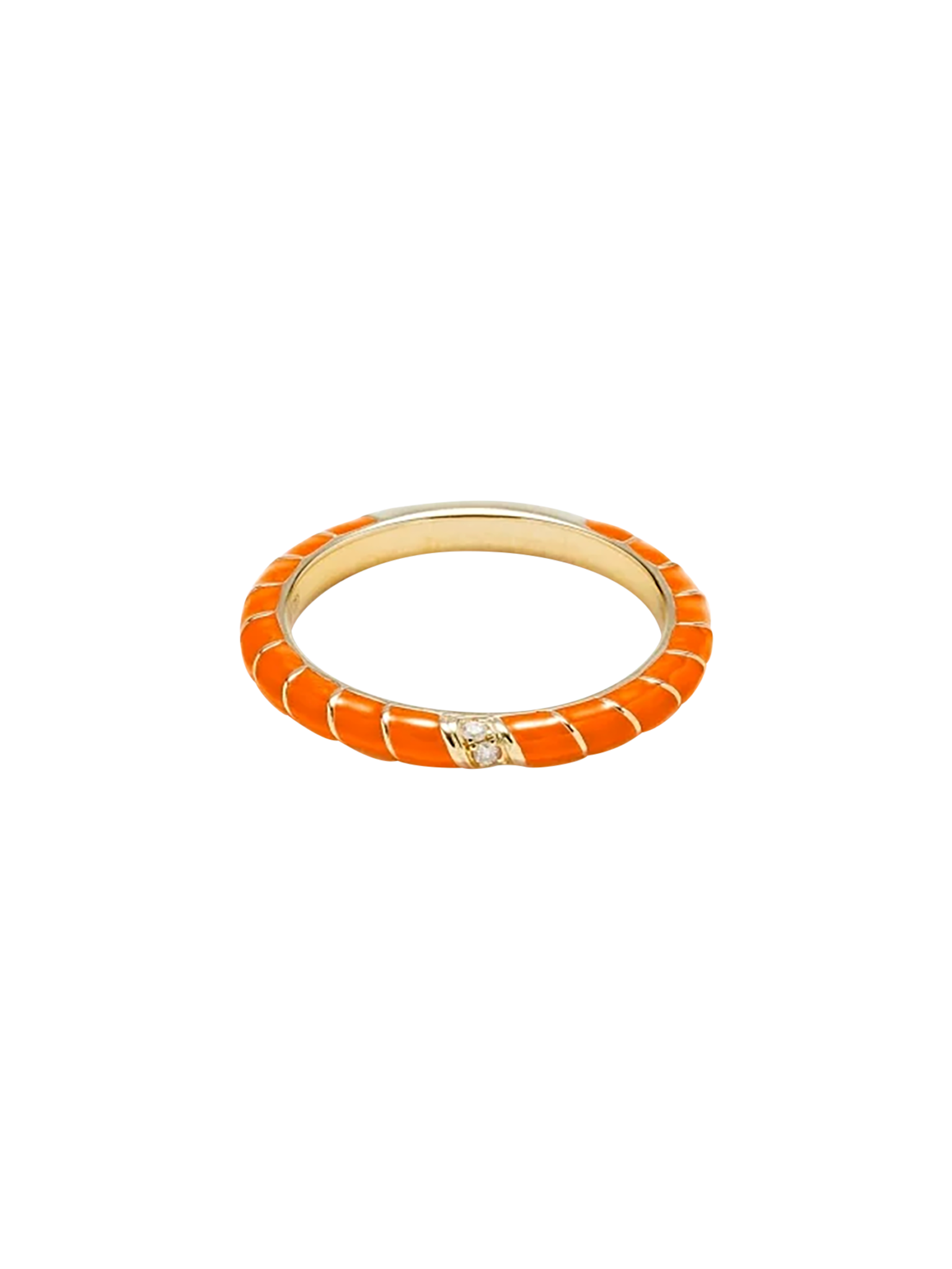 Mini twisted wedding ring orange yellow gold alliance